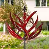 Trädgårdsdekorationer Moderna minimalistiska dekorerbara Harlow Wind Spinner Rotera smidesjärn Windmill Gardening Löstagbar plugg