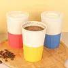 Bouteilles d'eau 1/2 / 3pcs tasse de café grande capacité à grande valeur avec couvercle moderne minimaliste 380 ml