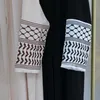 民族衣類2024しわ柔らかいクレープ刺繍イスラム教徒kefiyyeh abaya ramadan tassel dubaya abaya女性イスラム教徒のドレス