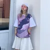 Kvinnors T-skjortor Tie Dye Print Långärmning Pullover Korean Streetwear Harajuku Punk Hip Hop Autumn Shirt Tee T-shirt Loose Top Women Man Man