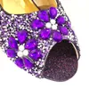 Dress Shoes QSGFC Selling Party Wedding Purple Color Women And Bag Set With Shiny Retro Alloy Mosaic Rhinestone Accessories