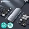 Hubs Yottamaster PD100W Typec HDMI/VGA USB -Hub bis 5 Gbit/s USB3.1/RJ45/SD/TF Case Multifonction Docking Station für MacBook iPad Pro