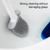 Brosses en silicone brosse tête de toilette brosse fuite à la base de la tête de brosse sanitaire pratique couvercle de rangement de rangement