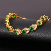 Pulseira pulseira pulseiras para mulheres cor de ouro cristal