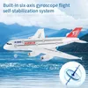 Electric/RC Aircraft Airbus A380 RC Airplane Drone Toy Remote Control Plane 2.4G Vaste vleugel Vliegtuig Outdoor Aircraft Model voor kinderen Boy Aldult Gift T240422