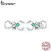 Pendientes BAMOER 925 STERLING SILE SCORPION PARAS DE PARA VERDE COCON DE ARILLO PARA DE ARIMALES PARA MUJERES FINE PARTA ALLMATCH JOYAR