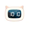 Accessoires Digitale LED -muziek Wake Up Alarm Clock Ambient Night Light Home Desktop Decoratie Leuk Cat Model 18 Ringtones USB Snooze Clocks