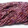 Strands Meihan Natural 4mm Ruby sfaccettate perle sciolte rotonde per gioielli Bracciale per collana fai -da -te