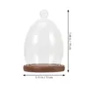 Bouteilles de rangement Vase Egg Glass Cover Dome avec Base de base Creative Decor Bell Bell Micro-Landscape Eternal Fleur transparente