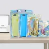 Bags 100pcs Translucent Zip Lock Bags Holographic Storage Bag Xmas Gift Packaging