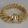 Bracelet de liaison de tronçon cubaine pour hommes de Miami Solid 14k Meni 8 Heavy 98 7 grammes 12 mm246j