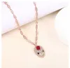 Necklaces Vintage Temperament Jewelry Set 14K Rose Gold Color Snake Head Drop Dangles Earrings Pendant Necklace Accessories for Women Set