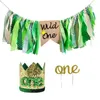 Party Decoration Wild One Birthday Ballons High Banner Banner Crown Gâteau Topper Première Jungle Safari DÉCORATIONS