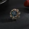 Spille spille di lusso per donne blu cradiso in cristallo cappotto corsage con ago spericolo di alta qualità Accessori per gioielli di alta qualità