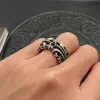 CH Trendy Crooker Kt Iris Ring met sterling zilver voor mannen en vrouwen gebruikte hiphop punk -wijsvinger