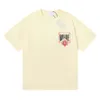 summer rhude tshirt Niche RHUDE playing card printed pure cotton short sleeved T-shirt for men women street trendy bottoms versatile t-shirt SONF