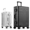 Luggage 100% Aluminum Magnesium Alloy Luggage Large Size Suitcase 20 Inch Suitable for Boarding Trolley Case Metal Travel Suitcases