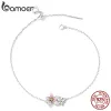 Strands Bamoer 925 Sterling Silver女性用の美しい桜のブレスレット