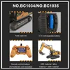 Auto elettrica/RC 2,4 GHz RC Escocatrice giocattolo Ingegneria Auto in lega e Digger Remote Control di plastica Missioning Cruccio carrello elevatore per bambini Regalo T240422