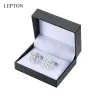 Link Vendita calda Crociate color argento Cufflinks Lepton in acciaio inossidabile gemella rotonda per mastering Business Cuffl Link gemelos