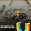 Вазы портативные U -образные цветы вазы радужная цветочный горшок держатель растений на рабочем столе детали для домашнего офиса инструменты