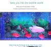Akvarier Multicolor Remote Control LED Fish Tank Light, vattentät bubbla, luftningsbelysning, akvariumdykning, akvariumtillbehör
