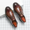 Casual Shoes Brand Men Dress Patent Leather Brogue For Male Formal Wedding Party Office Oxfords Business Moccasins