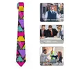 Bow Ties Abstract Geometry Tie Memphis Triangles Graphic Neck Cool Fashion Collar For Adult Leisure Necktie Accessories