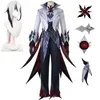Anime Costumes Arlecchino The Knave Cosplay Come Full Set Wig Uniform Eleven Fatui Harbingers Outfit Hallown Carnival Party Y240422