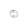Ringar Autentiska 925 Sterling Silver Crossover Pave Triple Band Rings for Women Wedding Engagement Ring Original smycken Present Bague