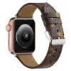 고급 애플 워치 밴드 38 40 41 42 44 45 49 mm 꽃 가죽 시계 IWATCH 8 7 6 5 4 SE 디자이너 watchbands를위한 스트랩 팔찌