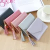 Portefeuilles Gusure Femmes Small Fashion Brand Pu Le cuir Purs Sac à cartes pour dames Embrayage Femme Clip Money Clip Portefeuille