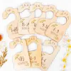 Storage 8pcs/set Storage Organizer Home Newborn To 24 Month Gift Baby Closet Divider Size Dividers Wood Card Clothes Hanger