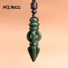 Necklaces Natural Hetian Jade Down Magic Pestle Ink Jade Pendant Upscale Atmospheric Men's Jade Necklace Jewelry Lucky Amulet Gift