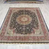 Tapijten 8'x10 'Vantage Handmade Silk Rug Medallion Perzisch tapijt (TJ487A)