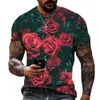 Abbigliamento per asciugatura rapida maschile a maniche 3D corta sport t-shirt