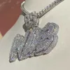 Anpassade namn Pendants New Trendy 925 Sterling Silver Gold Plated VVS Diamond Moissanite Pendant340h