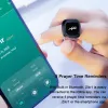 Armbänder Iqibla M02 Metalllegierung Tasbih Smart Ring für Muslime Tasbeeh Digital Zikr Counter 5 Gebetszeit Erinnerung Bluetooth wasserdicht