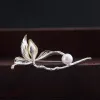 Gioielli Real 925 Gioielli in argento sterling Gioielli naturali perle d'acqua dolce Orchide Bloccia per donne Fiori Accettaci Accessori abiti 2022 2022
