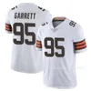 Football Jerseys Clothing Brown 24# Chubb 6# Mayfield 95# Garrett Olive Jersey