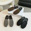 2024 Nuovi sandali a rete nera nera calda da donna cavo out mesh cool slingback designer scarpe da spiaggia sexy per donne