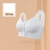 Bras Stretchy Front Closure Breathable Bra Underwear For Seniors Wireless Soft Cotton Thin Cup Middle-aged And Elderly