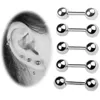 10st 3 4 5 6mm Steel Semi Ersättningsbollar Kroppsmycken Piercing Barbell Tongue Nipple Belly Button Helix Rings DELS 240409