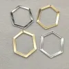 Necklaces New Arrival! 33x25mm 100pcs Brass Pendants Hexagon Charm For Handmade Necklace Earrings DIY Parts Jewelry Findings&Components