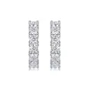 Boucles d'oreilles cerceaux Na Fine bijoux fabricant 925 Sterling Silver Bling Moisanite Huggie Femmes Oreilles de mariage Drop