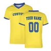 Yellow Men Football Jersey Custom Soccer Tshirts Mesh Sportwear Team Game Plus Size Clothing Cool QuickDrying Training Wear 240416