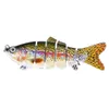 6 Lres de pêche à la pièce Ensembles avec boîte multisegments multiples articulés Bât dur Wobblers Swimbait Crankbait Swim Bass for Pike coule 240407