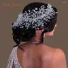 Haarklammern DZ116 Brautkopfstück Hochzeit Kopfschmuck Strass Stirnband Frau Ornamente handgefertigtes Kristallbrautjungfern Kopfstück Kopfstück