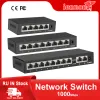Kontrola przełącznika Ienron Gigabit 5/8/10 Porty 1000 Mbps VLAN RJ45 Hub Smart Ethernet METAL Switcher IEEE802.3AT/AF dla kamery IP/routera Wi -Fi