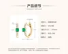 Boucles d'oreilles EGS-296 Lefei Fashion Luxury Diamond-Set Classic Design Emerald Round Circle Oreille d'oreille pour les femmes 925 Sterling Silver Party